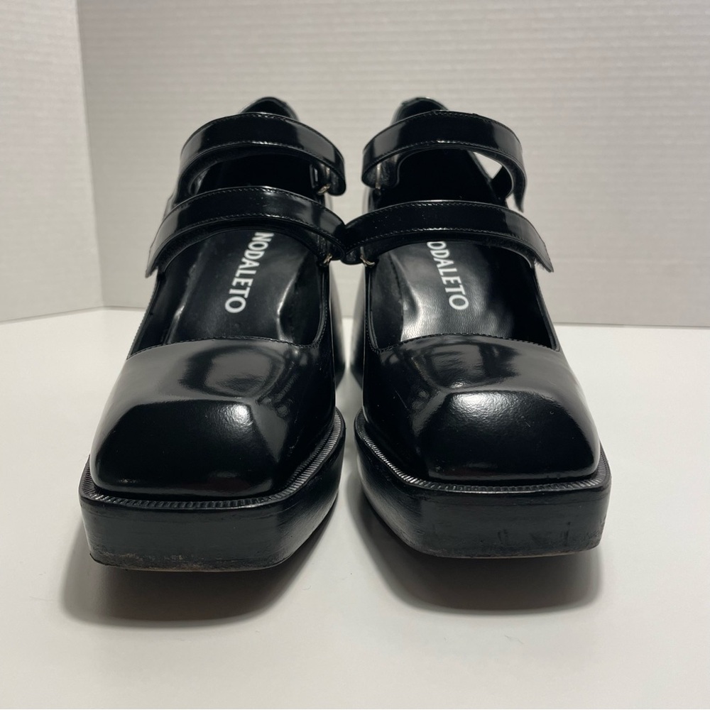 NODALETO Bulla Babies Mary Jane Platform Heels | Black Gloss Leather | EU 38 - Picture 11 of 11